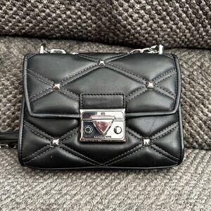 Michael Kors Black Quilted Crossbody Bag